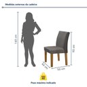 Ver imagem 5 de Conjunto Sala de Jantar Mesa 160x80cm Tampo MDF/Vidro com 6 Cadeiras Espanha Yescasa