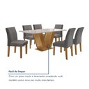Ver imagem 7 de Conjunto Sala de Jantar Mesa 160x80cm Tampo MDF/Vidro com 6 Cadeiras Espanha Yescasa