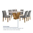 Ver mais imagens de Conjunto Sala de Jantar Mesa 160x80cm Tampo Mdf/vidro com 6 Cadeiras Espanha Yescasa