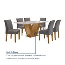 Ver mais imagens de Conjunto Sala de Jantar Mesa 160x80cm Tampo MDF/Vidro com 6 Cadeiras Espanha Yescasa