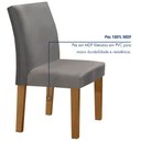 Ver imagem 5 de Conjunto Sala de Jantar Mesa 160x80cm Tampo Mdf/vidro com 6 Cadeiras Espanha Yescasa