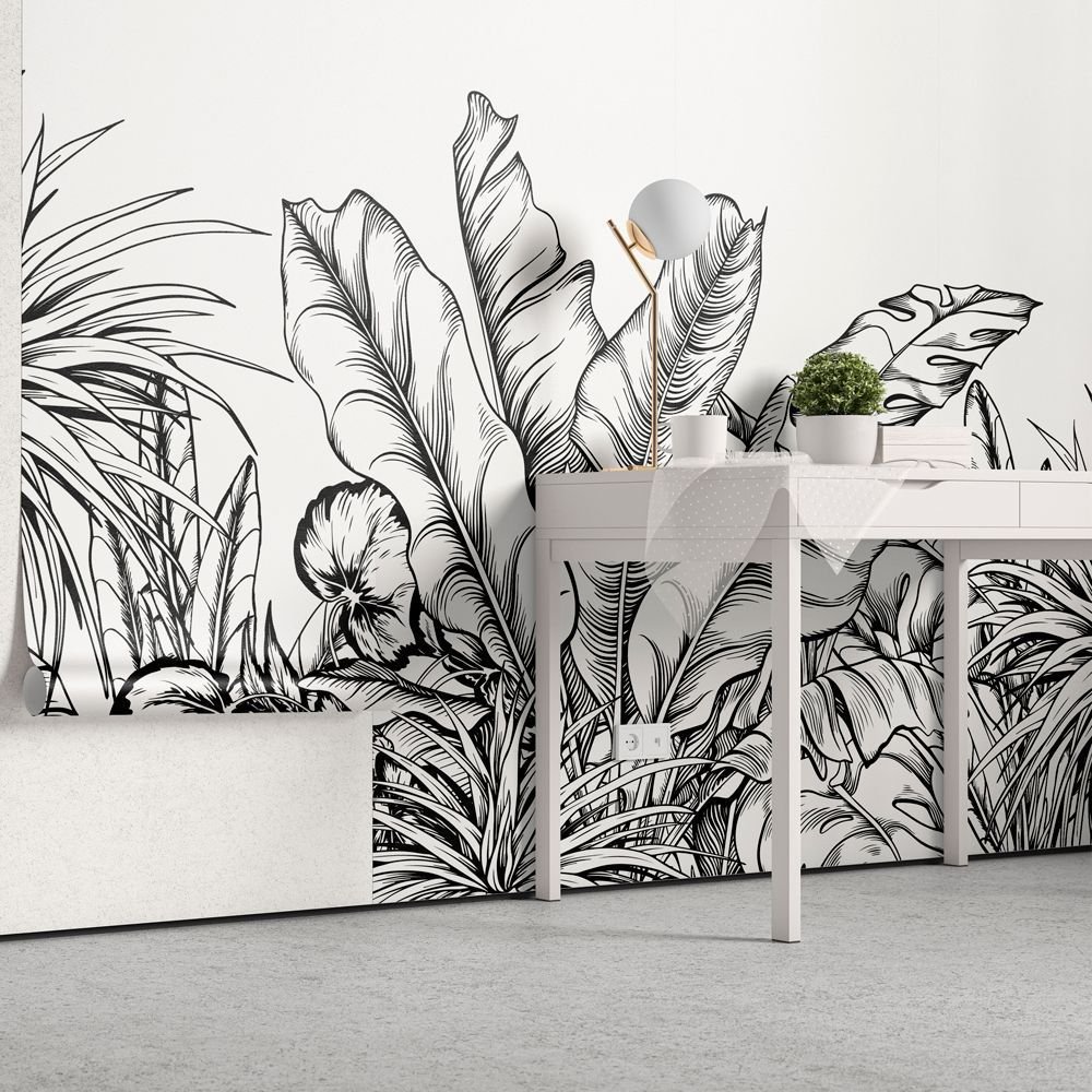 Papel de Parede - Folhas e Sombras - 3