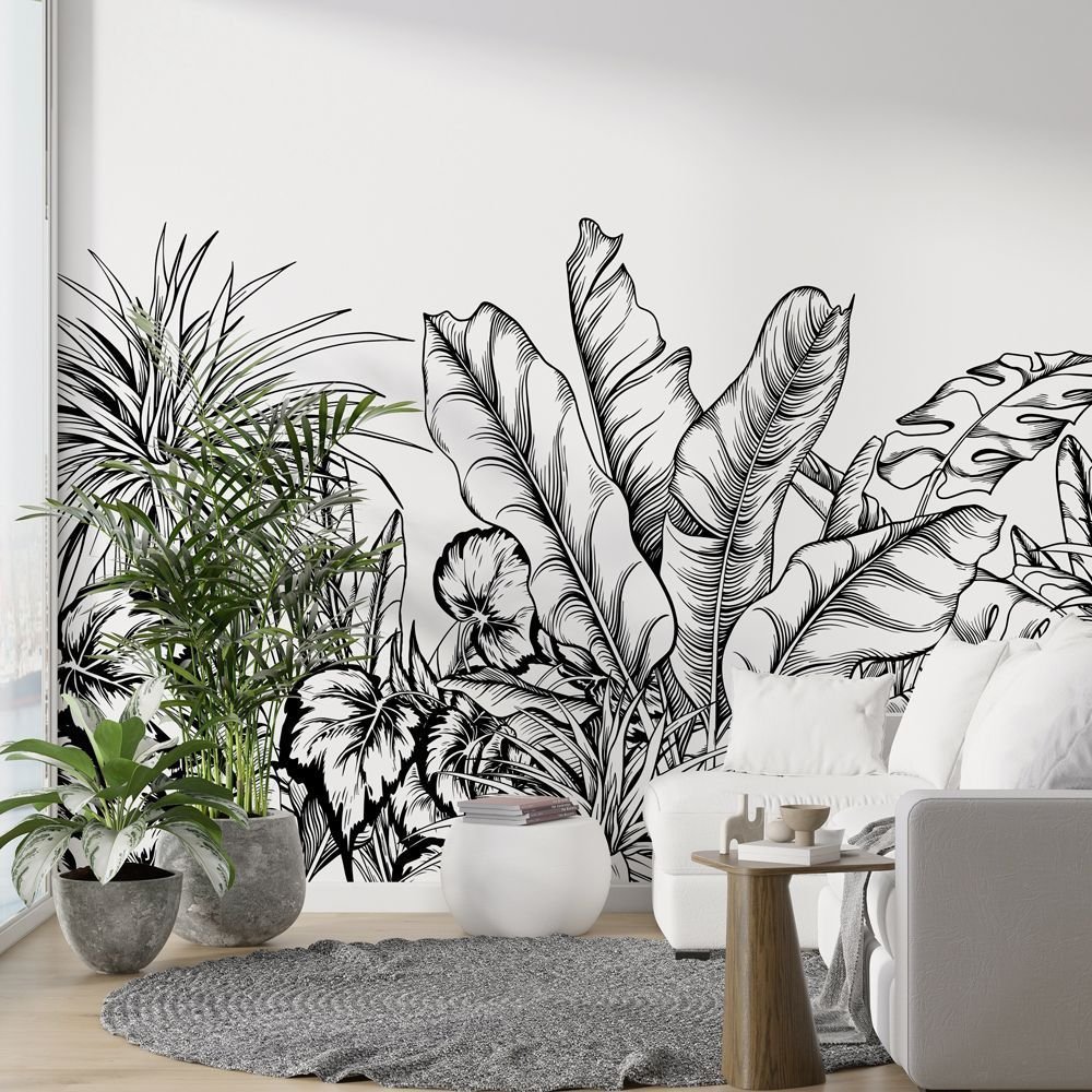 Papel de Parede - Folhas e Sombras - 1