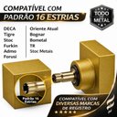 Ver imagem 3 de Acabamento para Registro Metal Dourado 16 Estria Padrão Deca