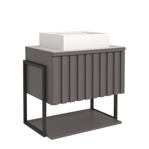 Toucador Mgm sem Espelho Frise Titânio 60 Cm