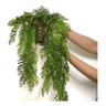 Arranjo Artificial Pendente Samambaia Verde Folhagem Caída com Vaso - 1