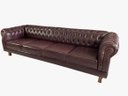 Ver imagem 1 de Sofá Chesterfield Duque Capitonê 2,60m Corano Café SALA/RECEPÇÃO/BARBEARIA