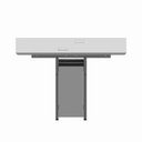 Ver imagem 5 de Mesa Auxiliar Dupla de Plataforma de Acoplar para Escritório com Estrutura Metálica 120cm Corporate Cinza