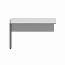 Ver imagem 4 de Mesa Auxiliar Dupla de Plataforma de Acoplar para Escritório com Estrutura Metálica 120cm Corporate Cinza