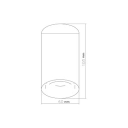 Plafon de Sobrepor Dot 6cmx10,3cm 1x10w 3000k 600 Lúmens Bella Iluminação - 5