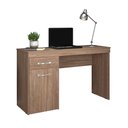 Ver imagem 1 de Escrivaninha Mesa P/ Computador Havana com Porta Nogal Home Office Escritório - Bela Móveis