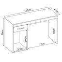 Ver imagem 3 de Escrivaninha Mesa P/ Computador Havana com Porta Nogal Home Office Escritório - Bela Móveis