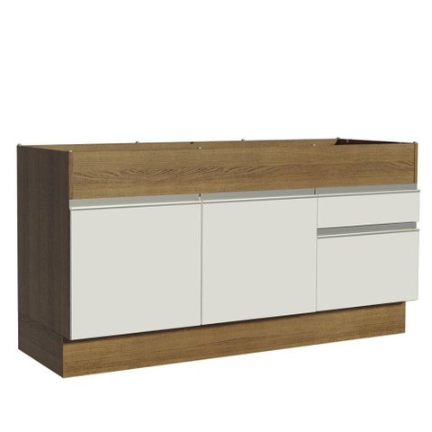 Balcão de Pia Glamy com 2 Portas e 2 Gavetas Madesa