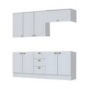 Ver imagem 1 de Cozinha Modulada Cooktop 4 Peças com Tampo Henn Americana Branco