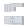 Cozinha Modulada Cooktop 4 Peças com Tampo Henn Americana Branco - 1