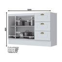 Ver imagem 6 de Cozinha Modulada Cooktop 4 Peças com Tampo Henn Americana Branco