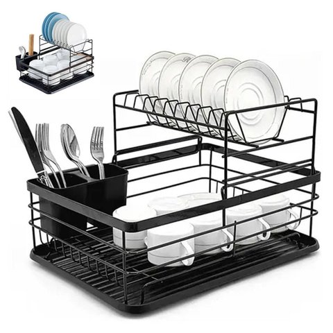 Escorredor de Louça Copo Prato Talheres Tigela Cozinha Utensilios Pia Bancada Mesa Limpeza Duravel o