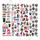 Ver imagem 1 de Kit Cartelas Com 90 Adesivo Stickers Variados Teu Adesivo sem resina Colorido