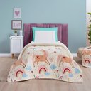 Ver imagem 3 de Coberdrom Solteiro Carrosel Kids Manta Flannel Sherpa Infantil Premium Toque Macio - Unicórnio