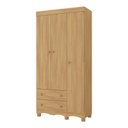 Ver imagem 2 de Guarda-roupa Infantil 92cm 3 Portas e 2 Gavetas Dengo Multimóveis Mp4437 Madeirado