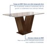 Conjunto Sala de Jantar Mesa 160x80cm Tampo Mdf/vidro com 6 Cadeiras Espanha Yescasa - 2