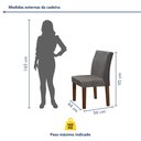 Ver imagem 4 de Conjunto Sala de Jantar Mesa 160x80cm Tampo Mdf/vidro com 6 Cadeiras Espanha Yescasa