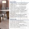 Conjunto Sala de Jantar Mesa 160x80cm Tampo Mdf/vidro com 6 Cadeiras Espanha Yescasa - 14