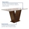 Conjunto Sala de Jantar Mesa 160x80cm Tampo Mdf/vidro com 6 Cadeiras Espanha Yescasa - 12