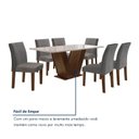 Ver mais imagens de Conjunto Sala de Jantar Mesa 160x80cm Tampo MDF/Vidro com 6 Cadeiras Espanha Yescasa