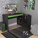 Ver imagem 1 de Mesa Gamer com 4 Nichos Mdp Preto/verde B240