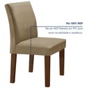 Ver imagem 5 de Conjunto Sala de Jantar 1 Mesa 160x80cm Tampo Mdf/vidro 6 Cadeiras Espanha Yescasa