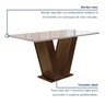 Conjunto Sala de Jantar 1 Mesa 160x80cm Tampo Mdf/vidro 6 Cadeiras Espanha Yescasa - 4