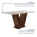 Ver imagem 4 de Conjunto Sala de Jantar 1 Mesa 160x80cm Tampo Mdf/vidro 6 Cadeiras Espanha Yescasa