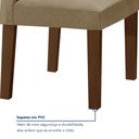 Ver imagem 7 de Conjunto Sala de Jantar Mesa 6 Cadeiras Tampo de Vidro Espanha Yescasa Marrom Chocolate/Off White/Bege