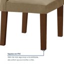 Ver mais imagens de Conjunto Sala de Jantar Mesa 6 Cadeiras Tampo de Vidro Espanha Yescasa Marrom Off White/Bege