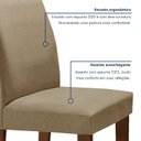Ver imagem 7 de Conjunto Sala de Jantar Mesa 6 Cadeiras Tampo de Vidro Espanha Yescasa Marrom Off White/Bege