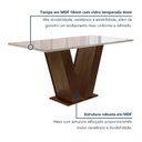 Ver imagem 3 de Conjunto Sala de Jantar Mesa 6 Cadeiras Tampo de Vidro Espanha Yescasa Marrom Off White/Bege