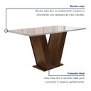 Ver imagem 5 de Conjunto Sala de Jantar Mesa 6 Cadeiras Tampo de Vidro Espanha Yescasa Marrom Off White/Bege