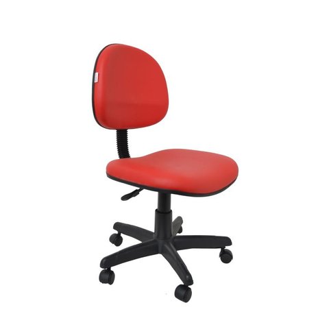 Cadeira Executiva Giratoria Zeus - Couro Sintetico Corano - Vermelho