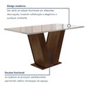Ver imagem 4 de Conjunto Sala de Jantar 1 Mesa 160x80cm Tampo MDF/Vidro 6 Cadeiras Espanha Yescasa