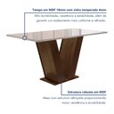Ver imagem 2 de Conjunto Sala de Jantar 1 Mesa 160x80cm Tampo Mdf/vidro 6 Cadeiras Espanha Yescasa