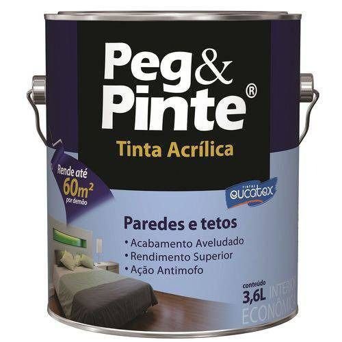 Tinta Peg&Pinte Acrilica Verde Piscina Galão 3,6 Litros Eucatex - 1