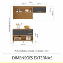 Ver imagem 4 de Cozinha 2 Peças Ripado Nesher Princesa 100% Mdf