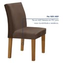 Ver imagem 5 de Conjunto Sala de Jantar 1 Mesa 120x80cm Tampo MDF/Vidro 4 Cadeiras Espanha Yescasa