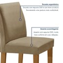 Ver imagem 7 de Conjunto Sala de Jantar Mesa 4 Cadeiras MDF e Vidro Espanha Cinamomo/Off White/Veludo Bege Escuro