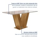 Ver imagem 2 de Conjunto Sala de Jantar Mesa 4 Cadeiras MDF e Vidro Espanha Yescasa Cinamomo/Off White/Veludo Bege Escuro