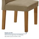 Ver mais imagens de Conjunto Sala de Jantar Mesa 4 Cadeiras MDF e Vidro Espanha Cinamomo/Off White/Veludo Bege Escuro