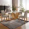 Conjunto Sala de Jantar Mesa 120x80cm Tampo Mdf com 4 Cadeiras Espanha Yescasa - 1