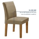 Ver imagem 6 de Conjunto Sala de Jantar Mesa 4 Cadeiras MDF e Vidro Espanha Cinamomo/Off White/Veludo Bege Escuro