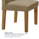 Ver imagem 7 de Conjunto Sala de Jantar Mesa 4 Cadeiras MDF e Vidro Espanha Yescasa Cinamomo/Off White/Veludo Bege Escuro